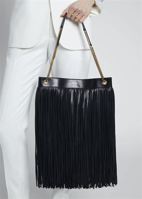 ysl grace fringe bag|SAINT LAURENT Grace fringed leather.